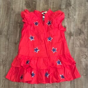 Red Starry Dress.  Great for 4th of July! #summer #patriotic #4thofjuly